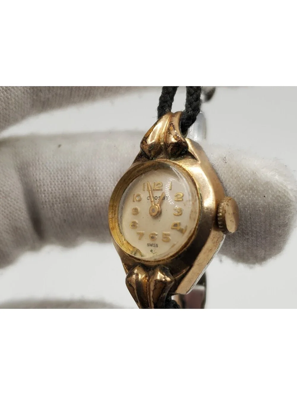 Vintage Crosby Mechanical Watch Women 10k R.G.P Bezel For Parts